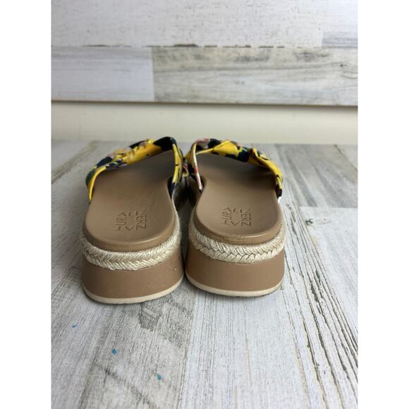 Nauturalizer Women's 9.5 Dayana yellow floral slip on sandal platform espadrille - Picture 4 of 6